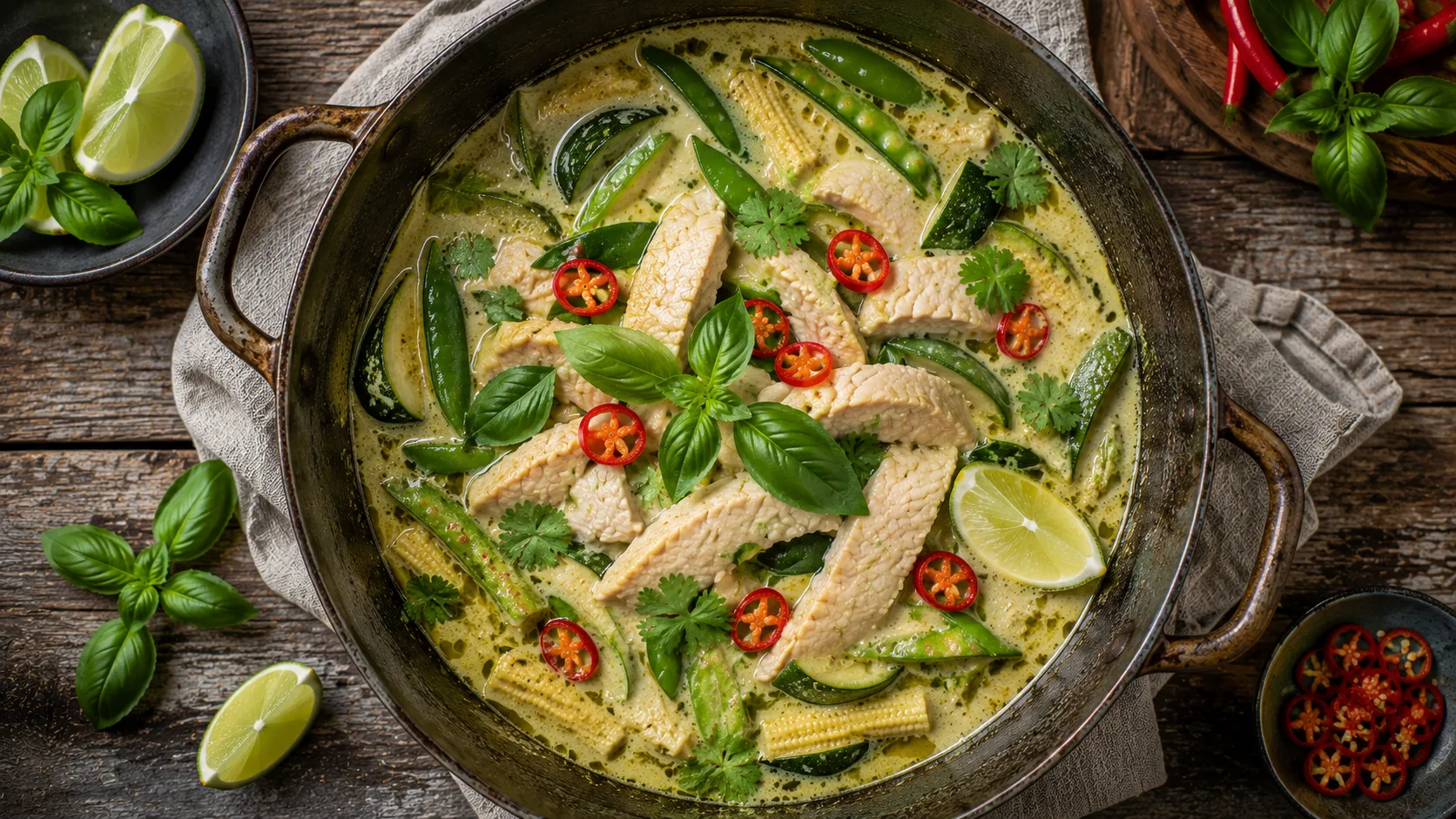 Bright South American Chicken & Bean Soup with Lime and Coriander