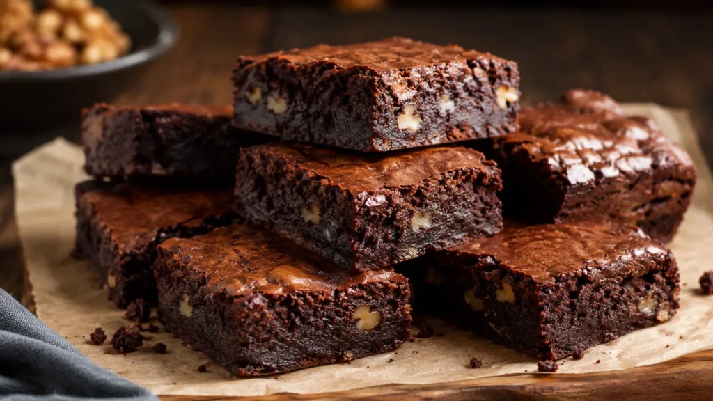 Ultimate Rich Chocolate Fudge Brownies with Walnuts