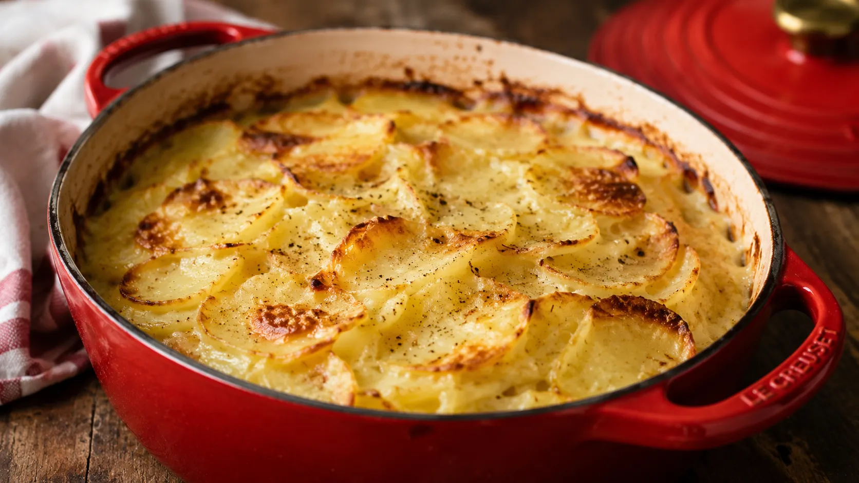 Classic Dauphinoise Potato Gratin with Nutmeg Cream