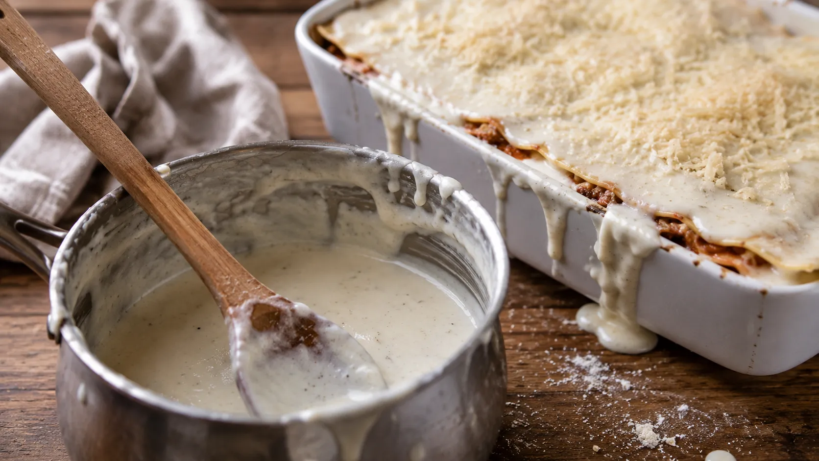 Classic Béchamel Sauce with Butter & Nutmeg