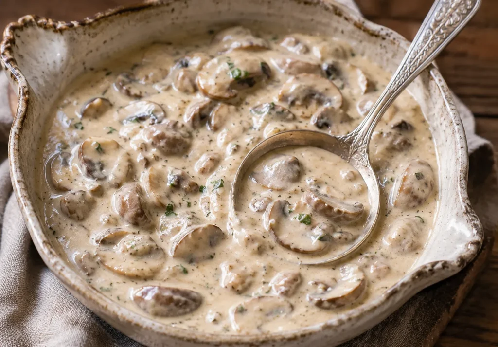 Creamy Mushroom Sauce with White Wine & Dijon