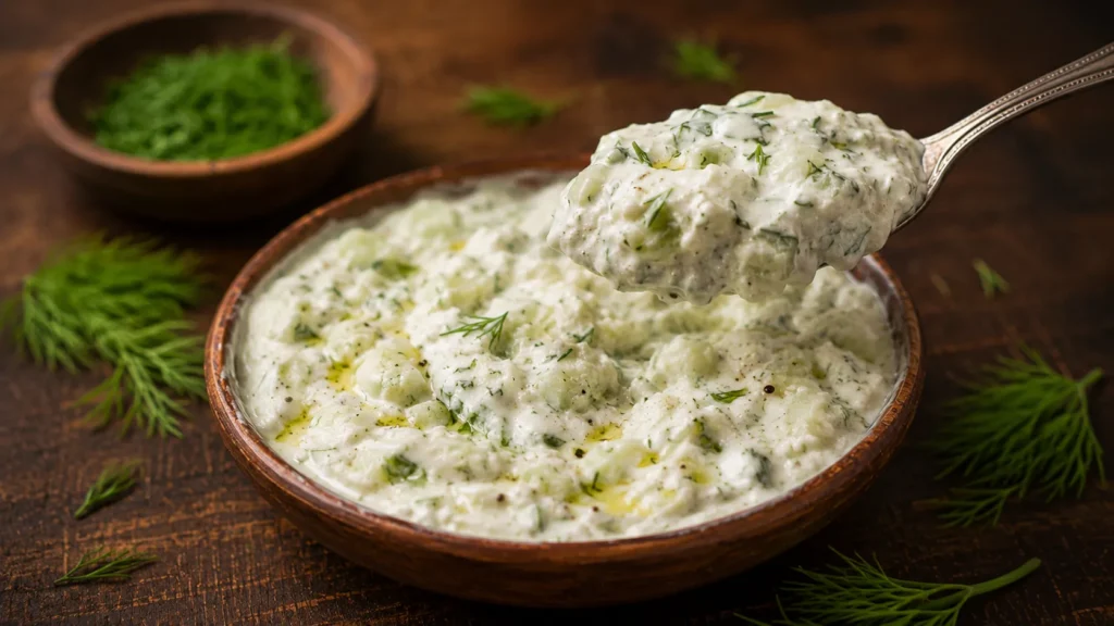Classic Greek Tzatziki with Cucumber & Dill